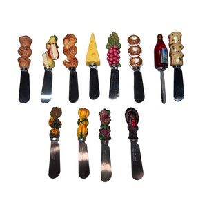 Lot of 12 Cheese Butter Spreaders Boston Warehouse & more!